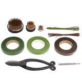 Oumefar Flower Arrangement Decoration Fixing Tool Set Flower Kenzan Iron Wire Scissor Ikebana Kenzan Japanese Flower Holder Tape Kenzan Accessories Oumefar