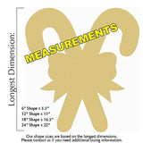 Christmas Candy Canes Unfinished Cutout, Wooden Shape, DIY Craft Build-A-Cross