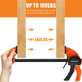 Quick Release Ratchet Bar Clamps for Woodworking (2 Pieces Set 24'') - Light Duty Adjustable One-Handed Clamp for Woodworking & Furniture Neocraft