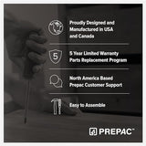 Prepac Elite Tall Black Storage Cabinet with 5 Shelves - Functional and Stylish Design Prepac