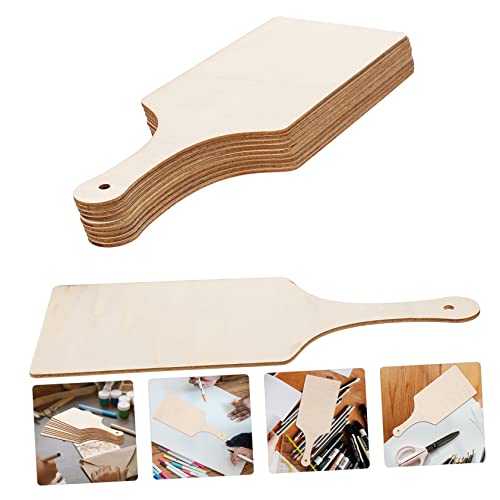 SEWOART 10pcs Square Wooden Board Unfinished Wooden Cutting Board Wood Chopping Board with Handle Diy Chopping Boards Wooden Pallets Diy Tiny Cutting - WoodArtSupply