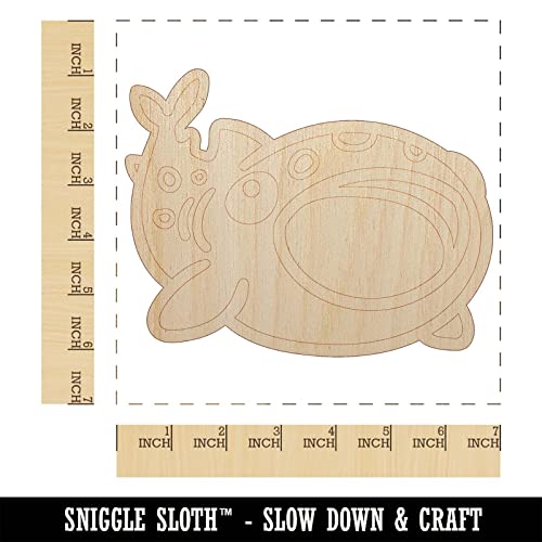 Fascinating Whale Shark with Open Mouth Unfinished Wood Shape Piece Cutout for DIY Craft Projects - 1/8 Inch Thick - 6.25 Inch Size Sniggle Sloth