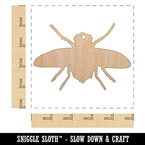 Fly Insect Sketch Unfinished Craft Wood Holiday Christmas Tree DIY Pre-Drilled Ornament Sniggle Sloth