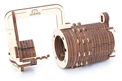 UGears UTG0017 Combination Lock Wooden 3D Mechanical Puzzle - WoodArtSupply