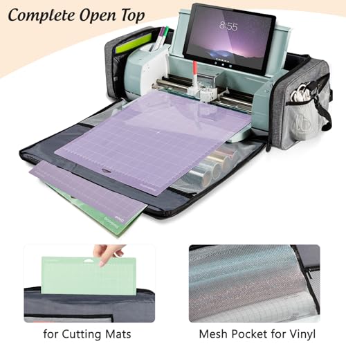IMAGINING Carrying Case Bag Compatible with Cricut Maker, Maker 3, Explore Air 2, Explore 3, Large Opening Cricut Storage for Cricut Accessories and IMAGINING