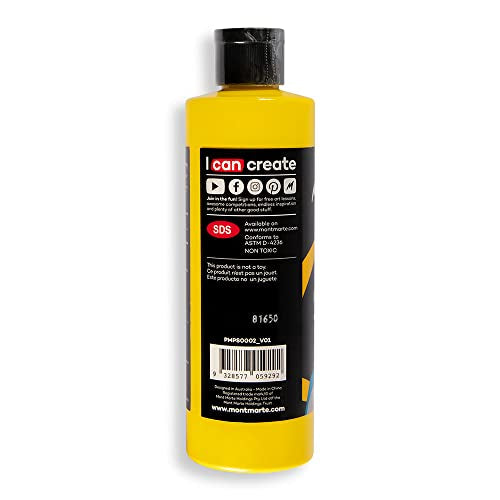 MONT MARTE SuperCell Pouring Paint 240ml - Bright Yellow - WoodArtSupply