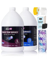 LET'S RESIN EPOXY RESIN 2 Gallon High Viscosity Resin for Table Top,2 Part Epoxy for Tumblers,Crystal Clear Thick Resin Kit with High Gloss Finish LET'S RESIN EPOXY RESIN