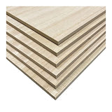 6 Pieces Veneered MDF Double Sided Paulownia Wood,MDF Core,6.4mm 1/4th Inch, 7" x11" Rectangle Slice, Unfinished Wooden Canvas Boards Signs for Cregugua