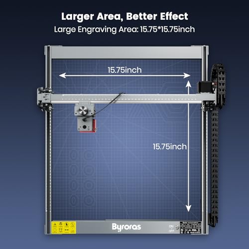 Byroras BE100 Laser Engraver, 10W Laser Cutter and Engraver Machine for Gifts, 60W Power Output, 0.01mm Precision, 400mm/s Speed, DIY Laser Engraving BYRORAS