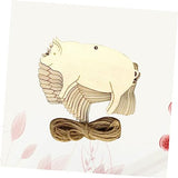 Gadpiparty 20 Pcs Animal Label Tags Blank Pigs Chips Pig Shape Wood Tags Wood Label Tags Gift Label Unfinished Wood Pigs Wood Blanks DIY Pigs Wood Gadpiparty