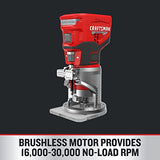 CRAFTSMAN V20 Router, Fixed Base, 7 Speeds, 16,000-30,000 RPM, Bare Tool Only (CMCW400B) Craftsman