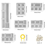 Silicone Keyboard Resin Mold, Aulufft 1 Set Keycaps Mold DIY Crystal Casting Key Cap Silicone Mold with Key Puller and Finger Cover for Mechanical Aulufft