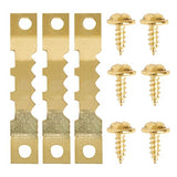 3-Pack Unfinished Wooden Panel Boards, 12x12-Inch Wood Plaque with Brass Sawtooth Picture Wall Hangers and Screws for Paintings, Custom Signs, Menu Bright Creations