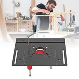 Router Table Lfit Plate, 63.8-65mm Clamping Range 47mm Good Stability Router Lift Manual Lifting Aluminum Alloy Stainless Steel Standard Design for Kadimendium