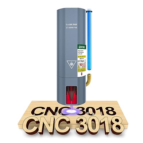 LASER TREE 80W Laser Module, 10W Optical Power Output Laser Engraving Module with Air Assist, Built-in FAC, Double Ultra-Fine Compressed Spot Laser LASER TREE