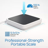 Medical Grade Floor Scale - Portable - Easy to Read Digital Display - Heavy Duty - Home, Hospital & Physician Use - Pound & Kilogram Settings - 12" x Patient Aid