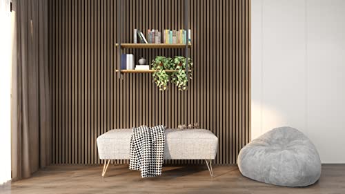 Concord 3D Wood Wall Panels | Acoustic Slat Wall Paneling - Silver Ash | 94.5” x 5” Each | Wall Soundproofing Panels on Felt Back Board | Interior CONCORD WALLCOVERINGS ™