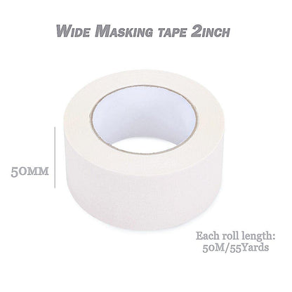 Zo.Yehaa Masking Tape 2 inch Wide, Beige White Painters Tape General Purpose Tape for Crafts Painting Labeling Decoration School Projects Home - WoodArtSupply