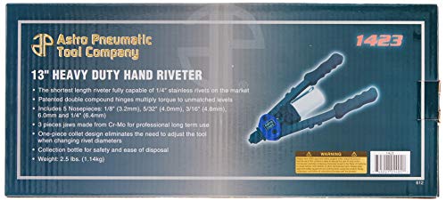 Astro Pneumatic Tool 1423 1/4" Heavy Duty 13" Hand Riveter Astro Pneumatic Tool