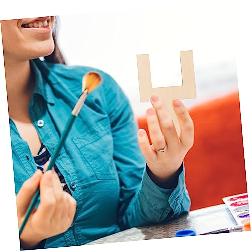 TEHAUX 40pcs Signboard Wood Piece Soccer Ornaments Football Wood Slice Unfinished Wood Helmet Blank Ornaments Sports Accessories Rugby Signage Making TEHAUX