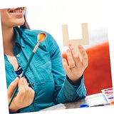 TEHAUX 40pcs Signboard Wood Piece Soccer Ornaments Football Wood Slice Unfinished Wood Helmet Blank Ornaments Sports Accessories Rugby Signage Making TEHAUX