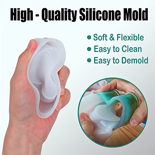 EuTengHao Resin Molds 43Pcs Silicone Molds for Resin, Epoxy Resin Crown Shape Mold Heart Shape Mold with Mica Powder for Storage Box Jewelry Trinket EuTengHao