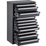 VEVOR Drill Bit Dispenser Cabinet Set, Three-Drawer for 1/16" to 1/2" & Letter Sizes A to Z, Five-Drawer Drill Bit Organizer for Wire Gauge Sizes #1 - WoodArtSupply