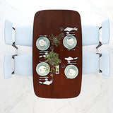 WoodShine Mid Century Modern Real Solid Wood Dining Table,Working Desk,Walnut,47inch WoodShine