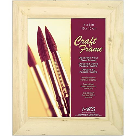 MCS 4x6 Inch Unfinished Pine Craft Frame (58105) MCS