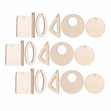 COHEALI 180 Pcs Diy Earrings Natural Wood Charms Lip Gloss Kits Diy Wood Charm Blank Wood Charms Unfinished Lip Gloss Making Supplies Charm for COHEALI