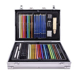 RoseArt Premium 146 Piece Art Set, Fold-out Metal Artist Case & Drawing Kit with Color Pencils, Oil Pastels, Acrylic Paints, Watercolor Cakes, Sketch RoseArt