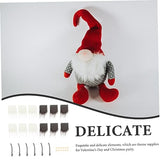 TEHAUX 5 Sets Beard Set Small Unfinished Wooden Balls Dwarf Beard Costume Nativity Ornaments Handmade Gnome Beard Gnome Beard Material Gnome Making TEHAUX