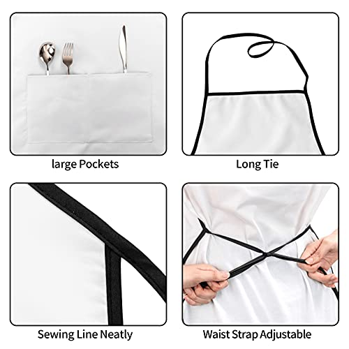 Senheol Colorful Painting Artist Apron, Waterproof Adjustable Aprons with 2 Pockets for Women Men Adults, Gifts for Artists Senheol