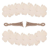 PRETYZOOM 20pcs St. Patricks Day Wood Shamrock Cutouts Clover Shape DIY Making Crafts Hanging Adornments St. Patricks Party Decoration PRETYZOOM