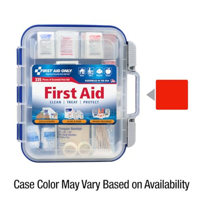 First Aid Only OSHA-Compliant All-Purpose 100-Person Emergency First Aid Kit for Home, Work, and Travel, 335 Pieces - WoodArtSupply