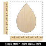 Raindrop Teardrop Water Unfinished Wood Shape Piece Cutout for DIY Craft Projects - 1/4 Inch Thick - 6.25 Inch Size Sniggle Sloth