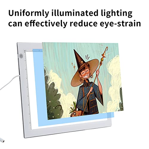 YINGWOND B4 Artist Tracing Light Box Board with Internal Cord, 14.2 * 10.6 in, 3 Levels of Brightness, Ultra-Thin 8000LUX Light Pad for Diamond - WoodArtSupply