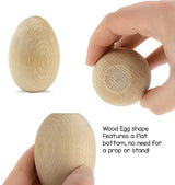Hygloss Products Wooden Eggs - Unpainted Natural Wood Eggs Great For Easter Crafts - 1-3/4 x 2-1/2 Inches, 12 Pack Hygloss
