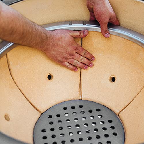 Kamado Joe KJ23RHC Classic Joe II 18-inch Charcoal Grill with Cart and Side Shelves, Blaze Red Kamado Joe