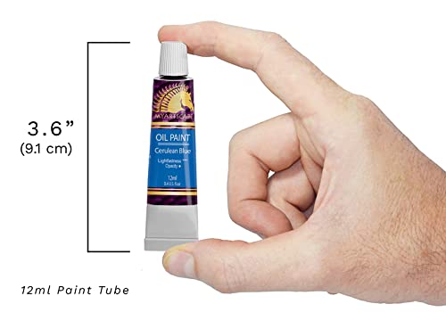 MyArtscape Artist Paint Oil Paint Set - 12ml x 48 Tubes Art Paints - Lightfast - Heavy Body Oil Painting Supplies for Adult Paint Set and oil MyArtscape