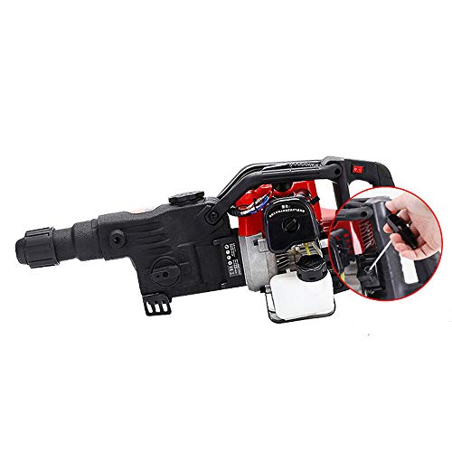 32.7CC Demolition Hammer Gas Powered, 2-Stroke 2.4HP Gasoline Hammer Drills Concrete Breaker with 3 Drills & 2 Chisels CNCEST