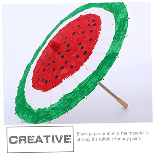 TEHAUX 2pcs Unfinished Umbrella Rainproof Chinese Dance Umbrella Macrame Decor Diy Drawing Umbrella Flower Chinese Art Umbrella Dancing Umbrella TEHAUX