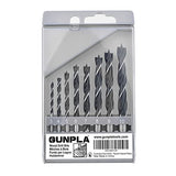 Gunpla 8pcs Wood Drill Bits Set, Carbon Steel Twist Brad Point Drill Bits Woodworking Bore Holes Durable Drilling Tools Kit with Storage Case for Gunpla