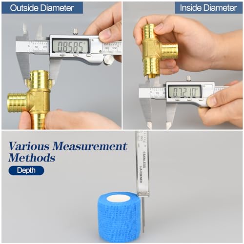 Digital Caliper, 1 Pack 6in Electronic Digital Caliper Measuring Tool, Construction with LCD Screen, Easy Switch from Inch to Millimeter(1 Pack, 6in - WoodArtSupply