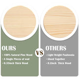 42 Pieces Unfinished Wood Coasters, 4 Inch Round Blank Wooden Coasters for Crafts with Non-Slip Silicon Dots for DIY Stained Painting Wood Engraving Aweyka