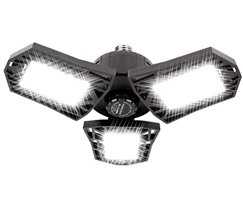 ANYPOWK LED Garage Light - 6000 Lumen 6500K Daylight 60W, Three Leaf Led Garage Ceiling Lights ANYPOWK