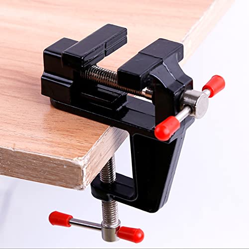 Eyech Mini Table Clamp Portable Work Bench Vise, Small Bench Vice Aluminum Miniature Jewelers Hobby Clamps Craft Repair Tool Eyech