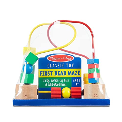 Melissa & Doug First Bead Maze - Wooden Educational Toy for Floor, High Chair, or Table - Infant Maze Toy, Bead Maze Toys For Toddlers And Babies 4.2 Melissa & Doug