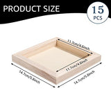 ABuff 15 Pack Wood Panels 6x6 Wood Panel Boards Unfinished Wood Canvas Boards for Painting, Square Wooden Panels for Painting Crafts, Pouring, Arts ABuff