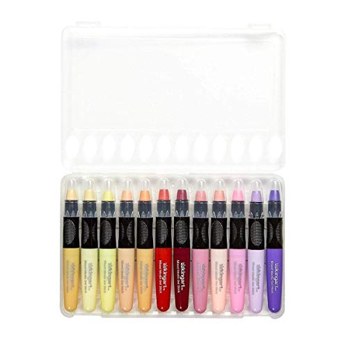 KINGART 583-24 Pastel GEL STICK Set, Artist Pigment Crayons, 24 Unique Colors, Water Soluble, Creamy, and Odorless, Use on Paper, Wood, Canvas and KINGART